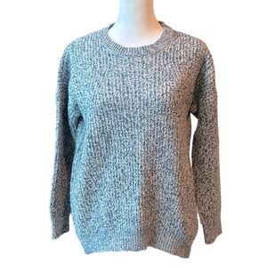 Atmosphere blue and white knit crew neck sweater size 6